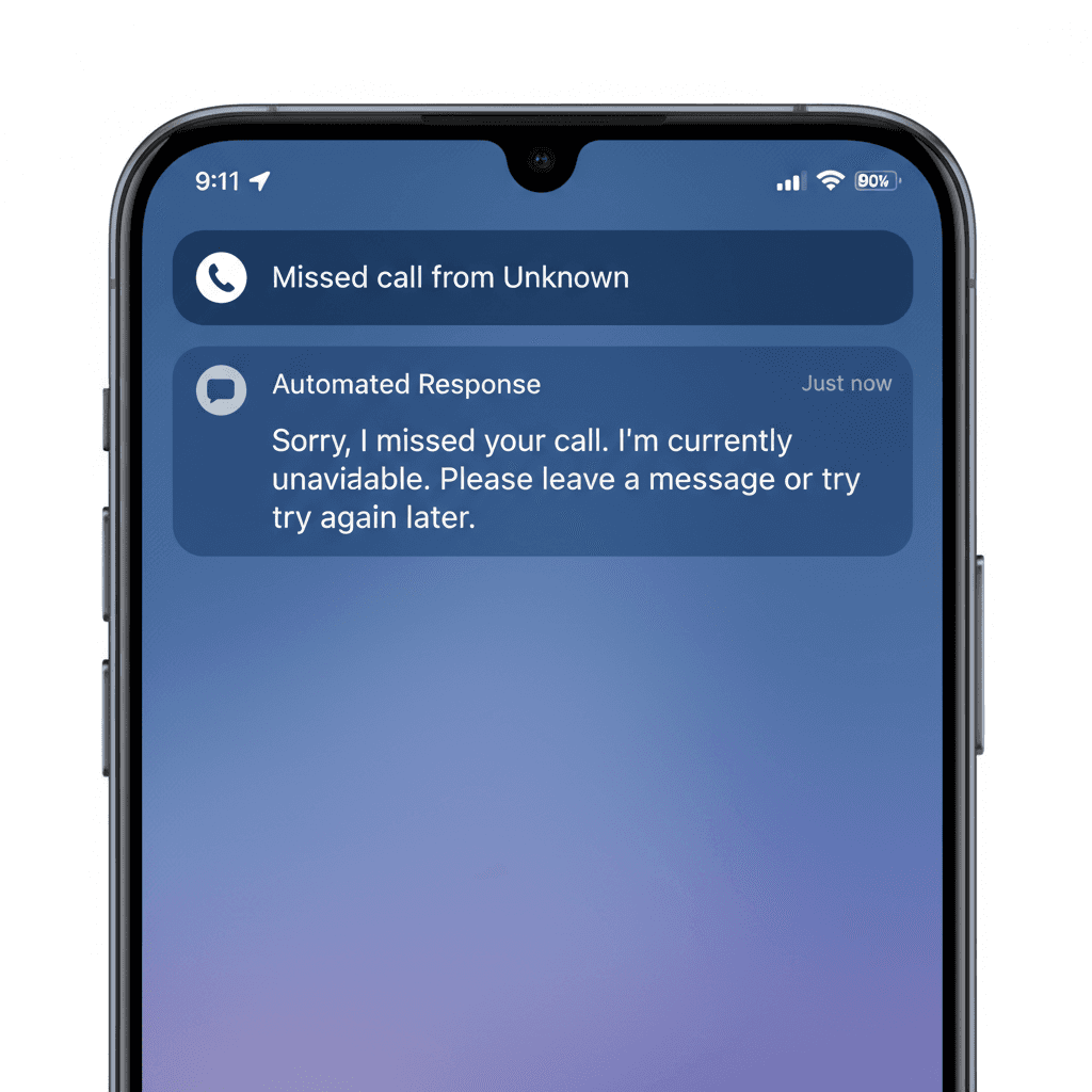Missed call text-back